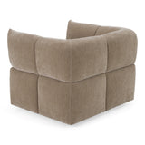 Marisol Modern Taupe Fabric Swivel Accent Chair