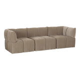 Marisol Modern Taupe Fabric Sectional Sofa