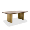 Marjorie Modern Walnut + Brushed Gold Rectangular Dining Table