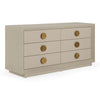 Marjorie Modern Cream & Brushed Gold Dresser