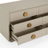 Marjorie Modern Cream & Brushed Gold Dresser