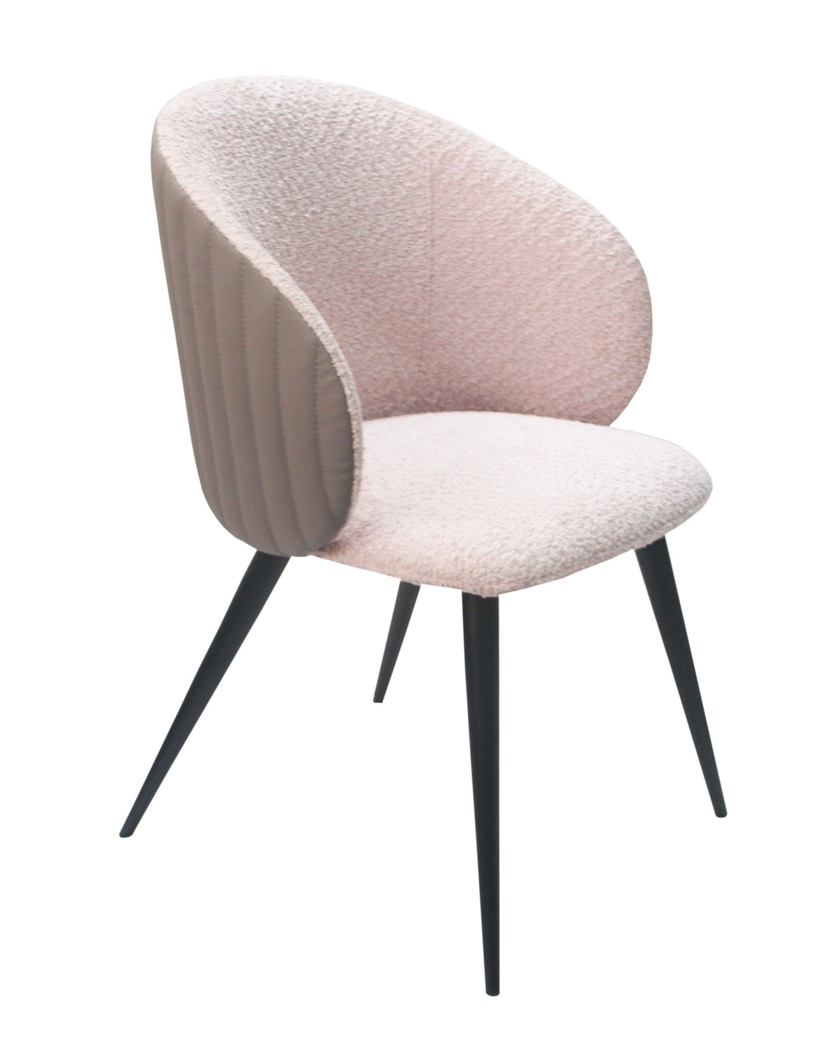 Marnie Contemporary Gray + Pink Dining Chair
