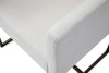 Marty Modern Off-White & Copper Antique Brass Dining Chair