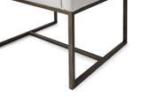 Marty Modern Off-White & Copper Antique Brass Dining Chair