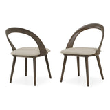 Mason Mid-Century Modern Beige & Grey Ash Dining Chair (Set of 2)