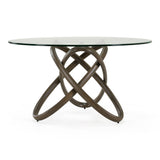 Mason Modern Round Grey Ash Dining Table