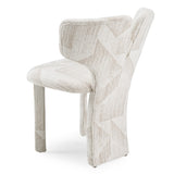 Masuda Modern Beige Pattern Fabric Dining Chair (Set of 2)