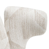 Masuda Modern Beige Pattern Fabric Dining Chair (Set of 2)