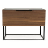 Matteo Italian Modern Walnut & Fabric 4-Piece Bedroom Set