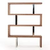 Maze Modern Walnut Bookcase