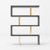 Maze Elm Grey & Gold Bookcase