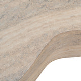 Meru Modern Faux Travertine Concrete Coffee Table