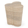 Meru Modern Faux Travertine Concrete End Table