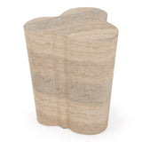Meru Modern Faux Travertine Concrete End Table