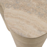 Meru Modern Faux Travertine Concrete End Table