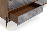 Metcalf Mid-Century Walnut & Grey Dresser