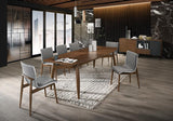Ackley Modern Walnut Rectangular Dining Table