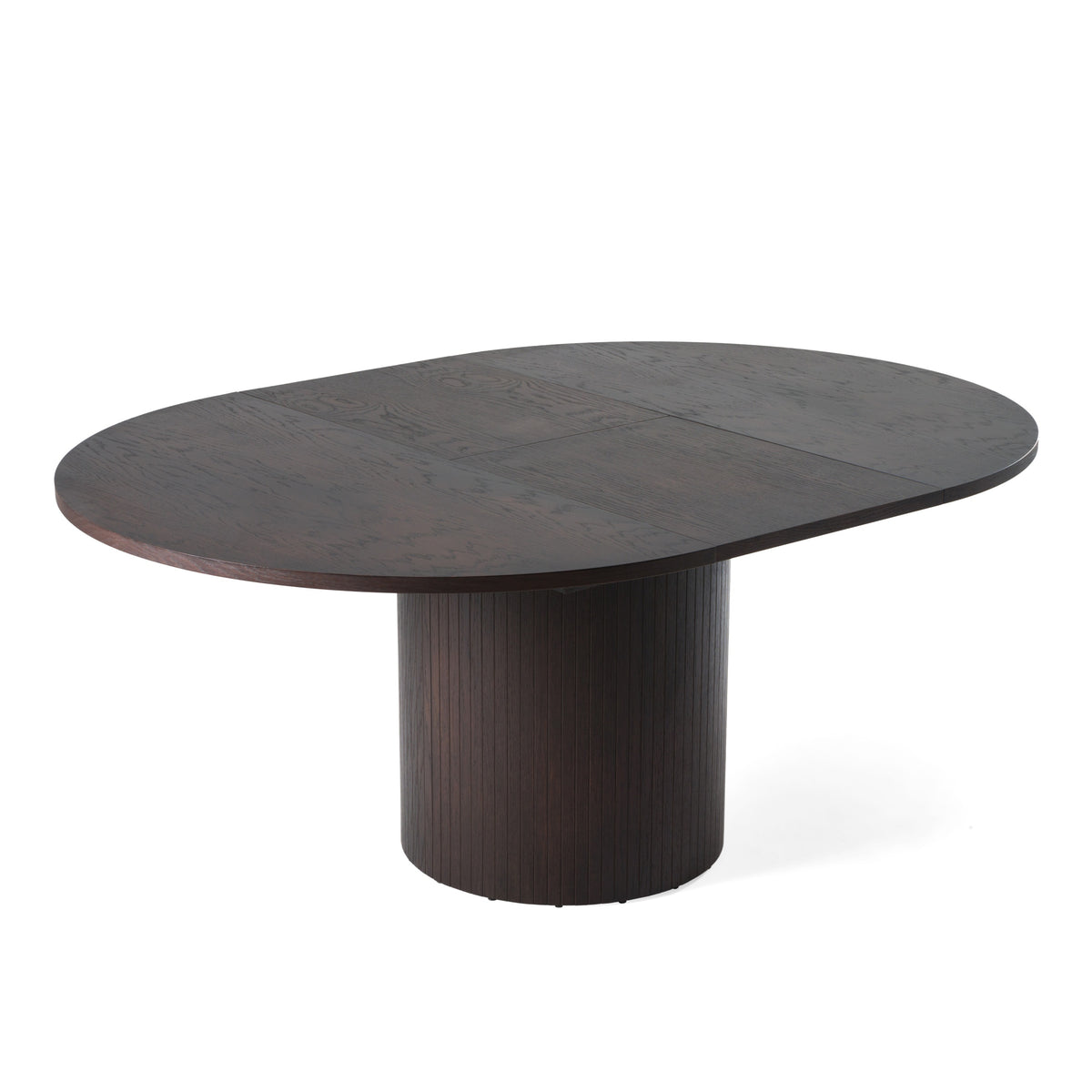 Miami Modern Brown Round Dining Table with Extension