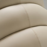 Michael Mid-Century Modern Beige Vegan Leather + Walnut Dining Chair