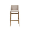 Mimi Contemporary Beige + Brass Bar Stool (Set of 2)