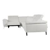 Mini Wonder Italian Modern White Leather Sectional Sofa with Recliners