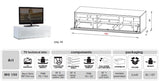 MO-USA3 Modena Modern Black TV Entertainment System Made In Italy