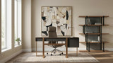 Pickard Modern Grey Leather Executive Office Chair