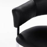 Allie Contemporary Black Leatherette Dining Chair
