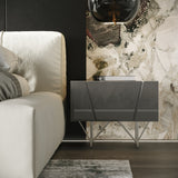 Chrysler Modern Grey Nightstand