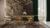 Colton Modern Brown & Gold Dining Table
