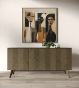 Modrest Costello Mid Century Modern Wenge Dining Set