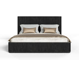 Fields Modern Black Acacia Bedroom Set