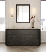 Fields Modern Black Acacia Bedroom Set
