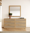 Gavin Modern Natural Ash + Rattan Dresser