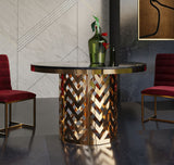 Kowal Glam Black Marble Dining Table