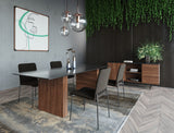 Maggie Modern Walnut and Grey Buffet