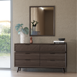Roger Mid-century Acacia Mirror