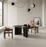 Summit Modern 87" Black Ash Dining Table