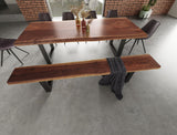 Taylor Large 87" Modern Live Edge Wood Dining Bench