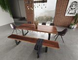 Taylor Large 87" Modern Live Edge Wood Dining Bench