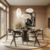 Weiss Mid-Century Modern Wenge Round Dining Table