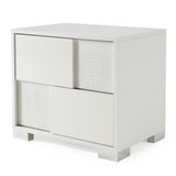 Monza Italian Modern White Nightstand