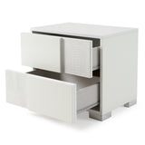 Monza Italian Modern White Nightstand