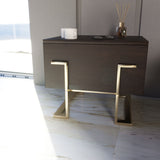Moontide Modern Smoked Ash & Gold Nightstand