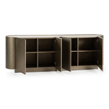 Moorgate Modern Travertine Ceramic + Bronze Buffet