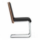 Morgan Modern Black & Walnut Dining Chair (Set of 2)