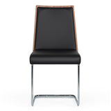 Morgan Modern Black & Walnut Dining Chair (Set of 2)