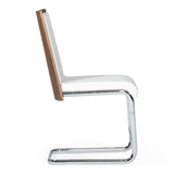 Morgan Modern White & Walnut Dining Chair (Set of 2)