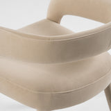 Mundra Modern Beige Fabric Dining Chair