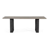 Murphy - Modern Grey Aged Oak & Black Metal Dining Table